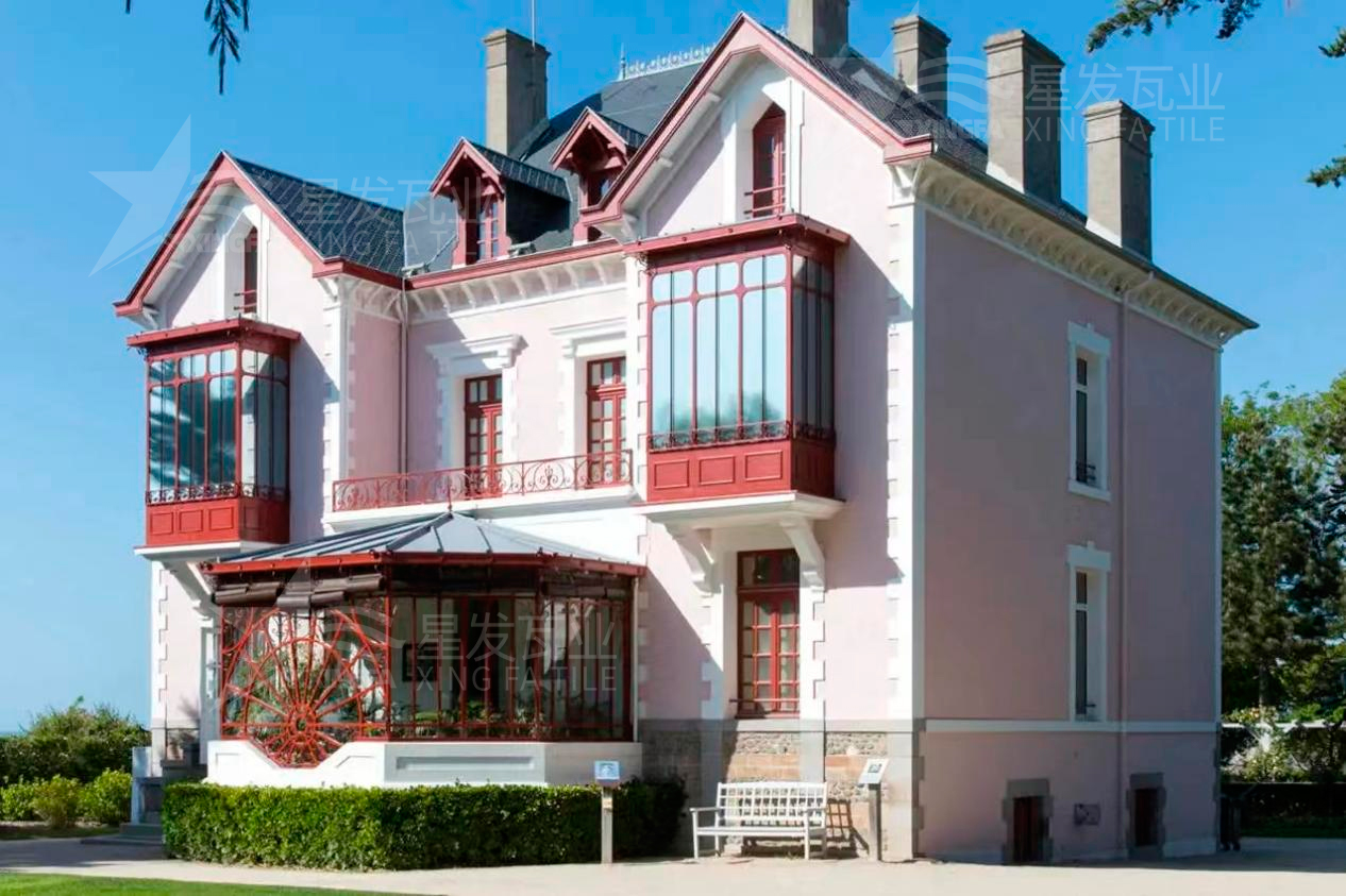 別墅搭建合成樹脂瓦的外觀效果圖大賞，極具美觀裝飾性！
